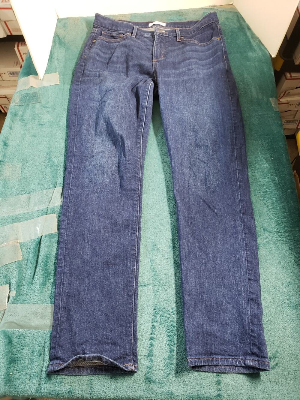 Loft Jeans Size 8 Womens Blue Pants Ladies Denim Mid Rise Girlfriend Ankle